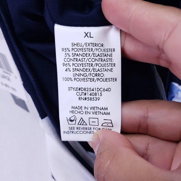 Speechless Navy Blue N White Floral Layered Formal Party Preppy Dress Size XL - Picture 15 of 15